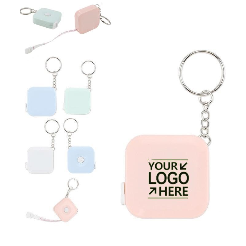 Pocket-Square Tape Measure Keychain