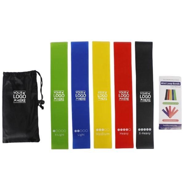 TPE Resistance Bands–5-Pack In Gift-Ready Pouch