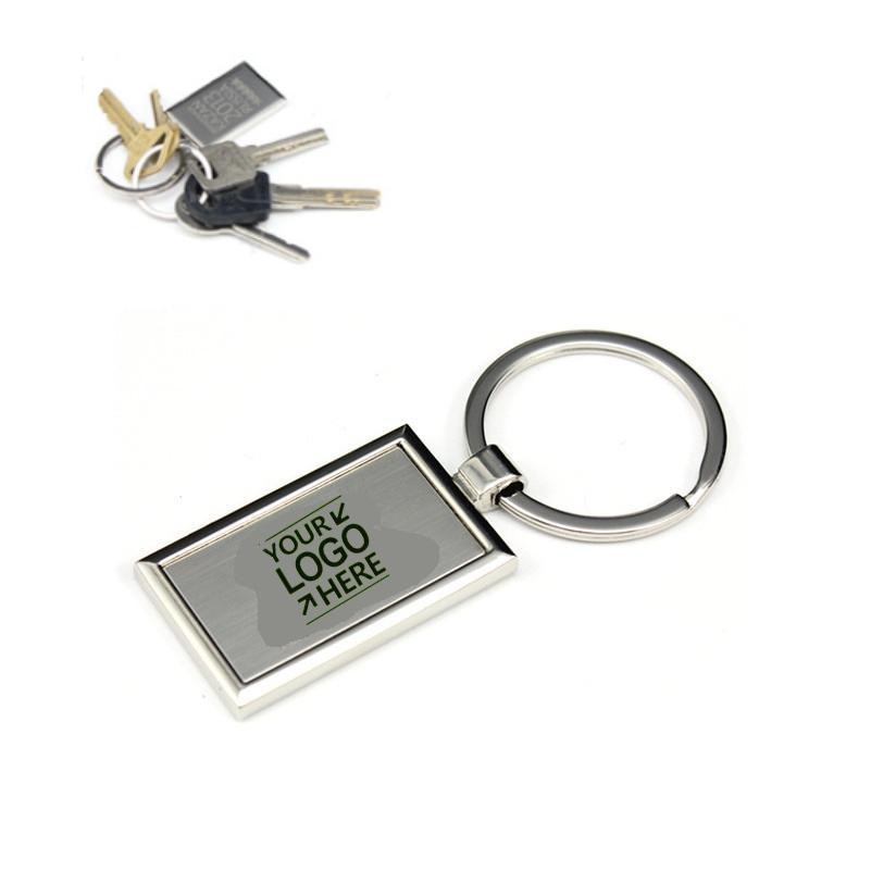 Rectangular Metal Keychain