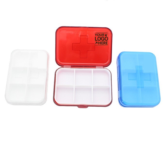 6-Compartment Pill Organizer Daily Pill Case