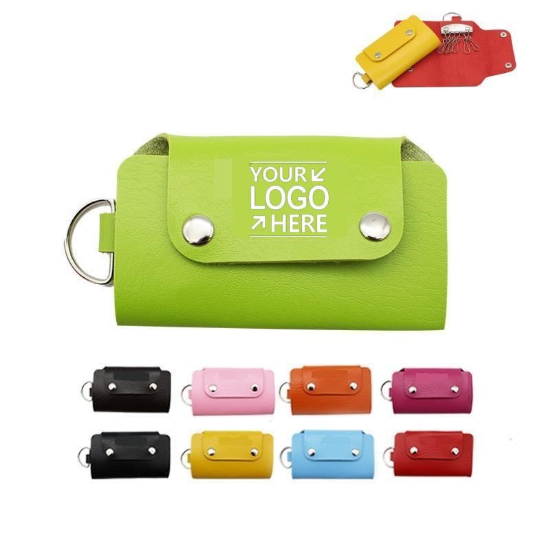 PU Key Case With Snap Closure