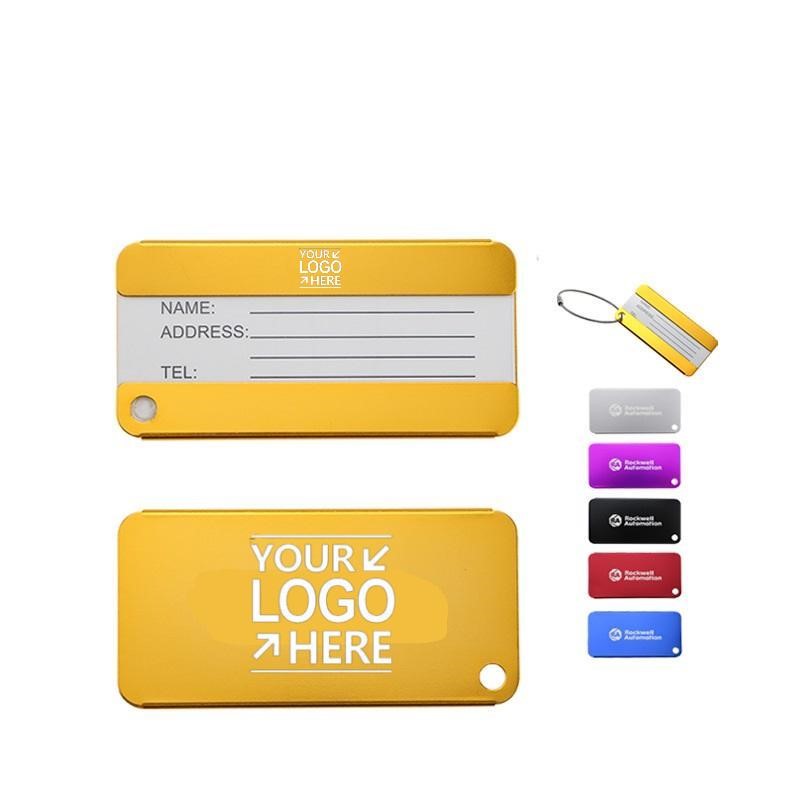 Aluminum Alloy Luggage Tag-Durable Square ID Plate For Travel