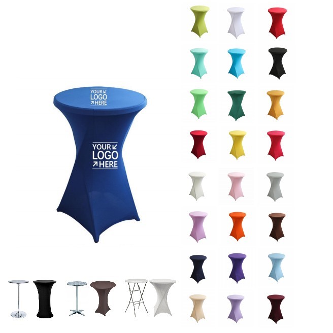 2.5' Elastane Cocktail Table Cover 180GSM Stretch Fabric