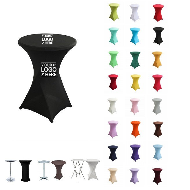 2.5' Elastane Cocktail Table Cover 250GSM Stretch Fabric