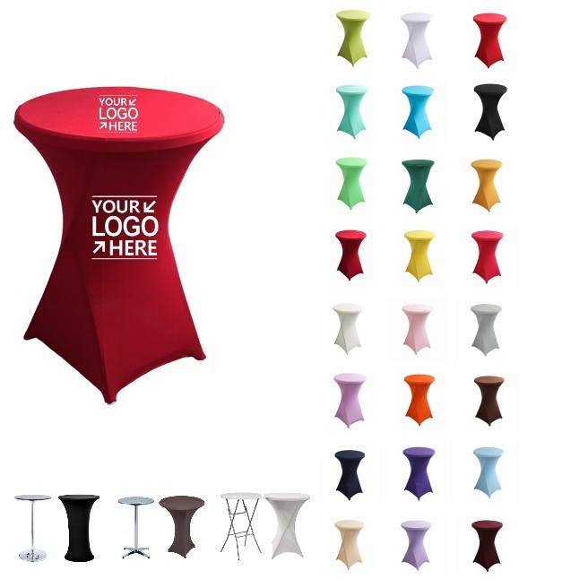 2.5' Elastane Cocktail Table Cover 280GSM Stretch Fabric