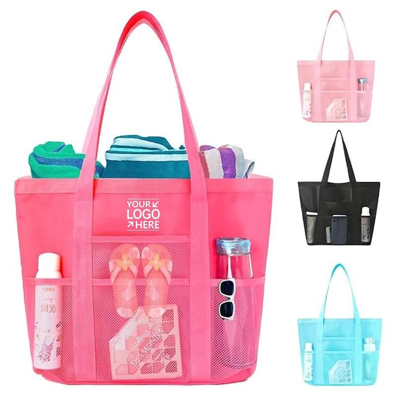 Foldable Beach Mesh Tote Bag
