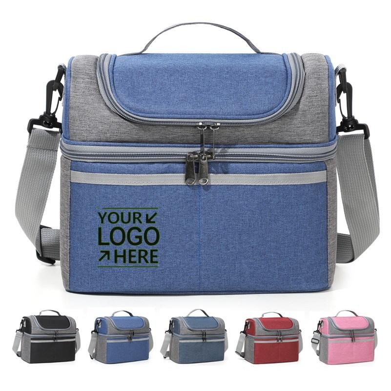 2-Compartment Insulated Cooler Bag