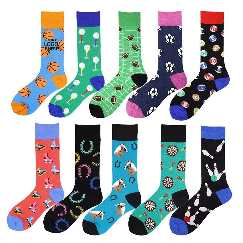 Ball Sports Design Cotton Crew Socks Unisex