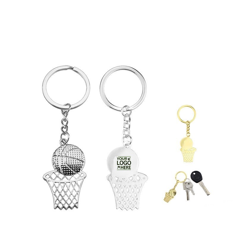 Basketball Hoop Shaped Keychain For Sports Fans