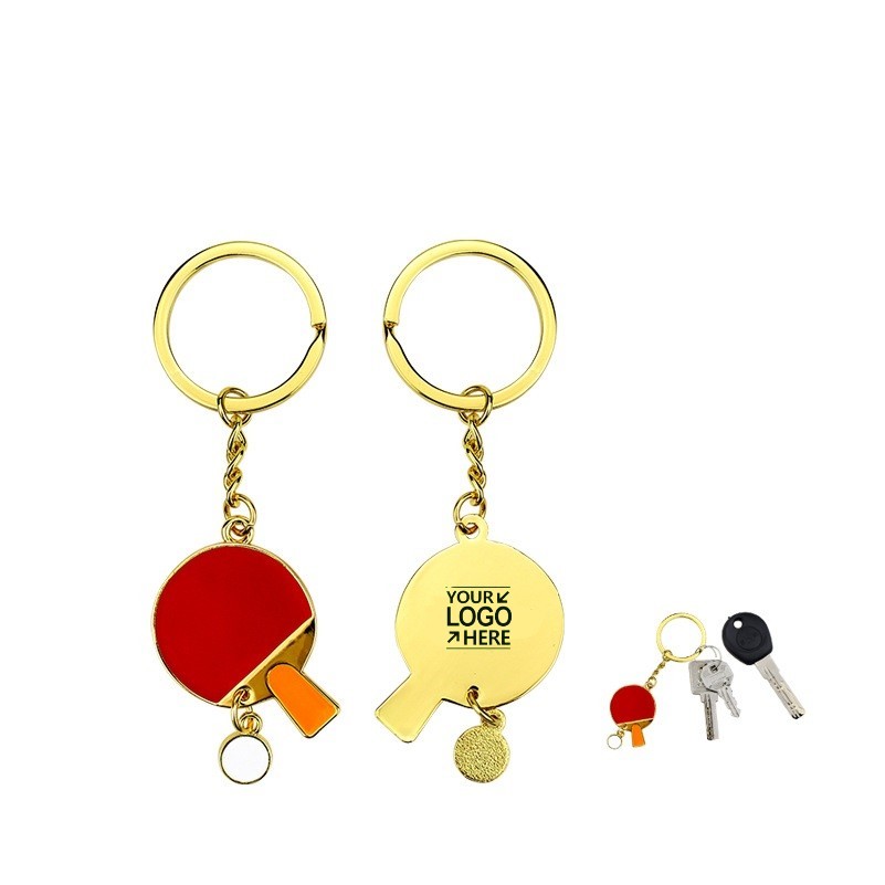 Table Tennis Racket Keychain