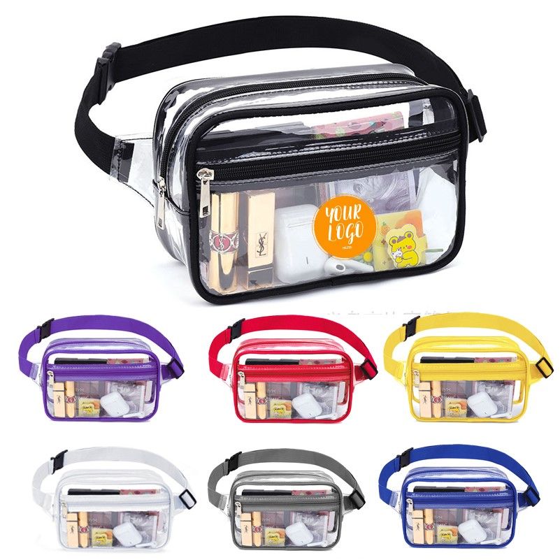 PVC Transparent Fanny Pack Adjustable Belt