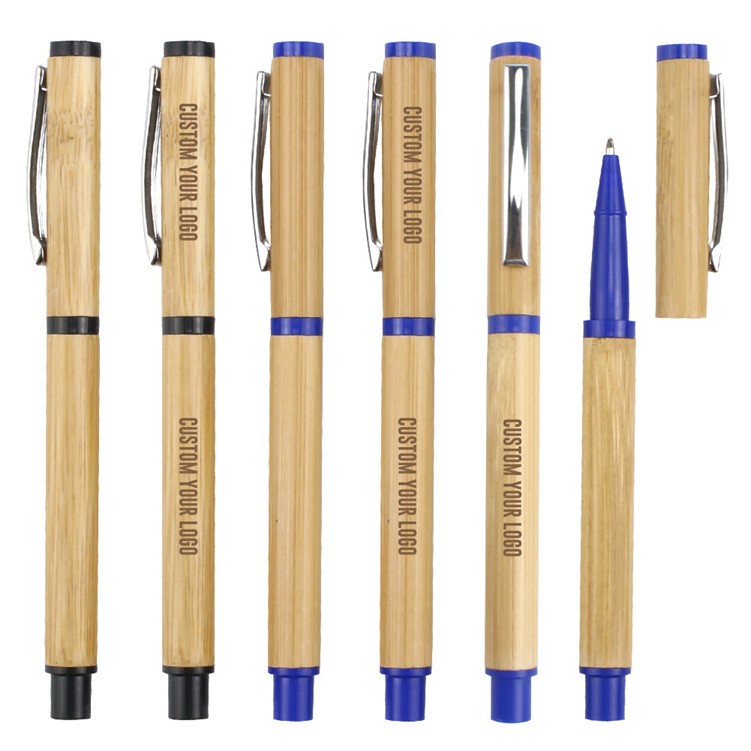 Dual Function Eco-Friendly Bamboo Ballpoint Pen