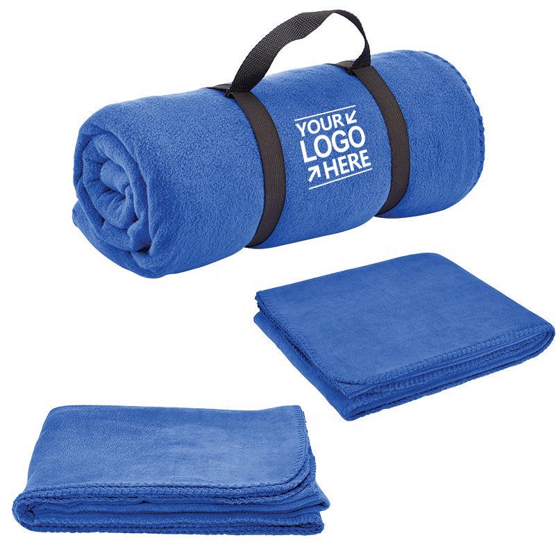 Flannel Roll-Up Picnic Fleece Blanket