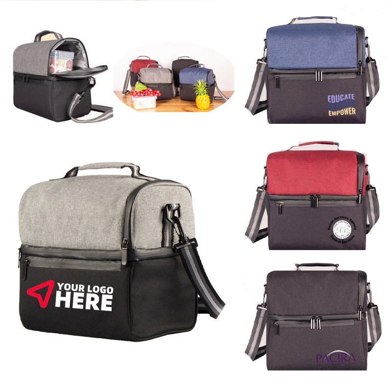Dual Compartment 14 Can Insulated Peva Cooler Bag