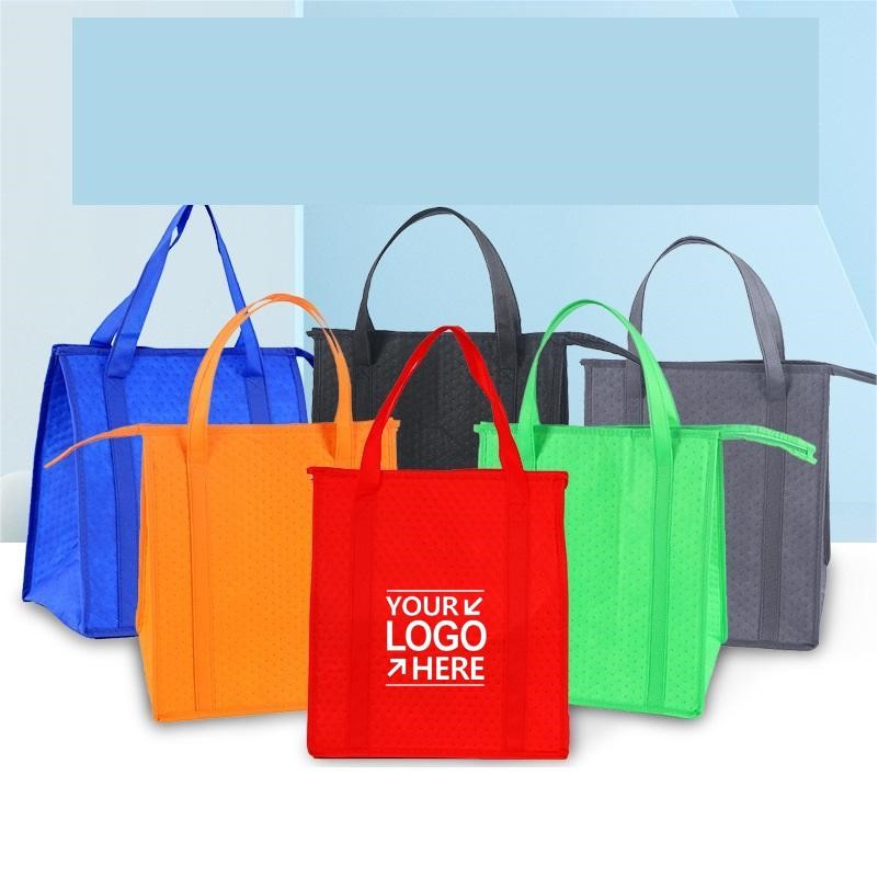 Non-Woven Insulated Custom Shopper Lunch Tote Bag