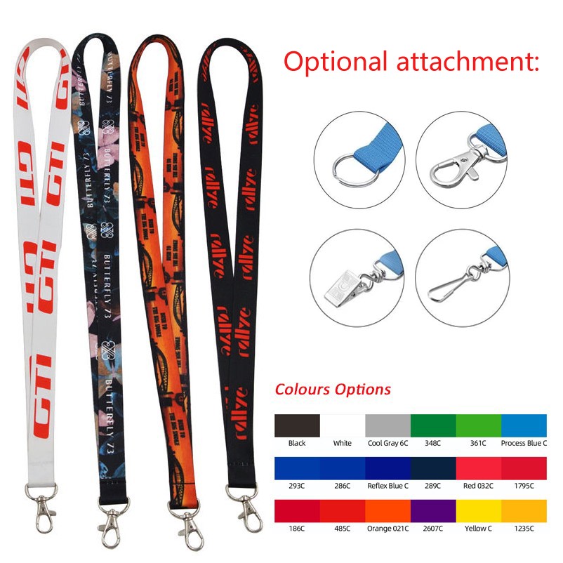 3/4" Full Color Sublimated Lanyard With Metal Lobster Claw