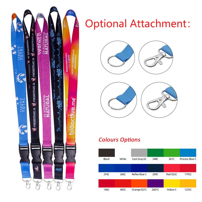 3/4"Polyester Lanyard With Lobster Claw And Buckle Release