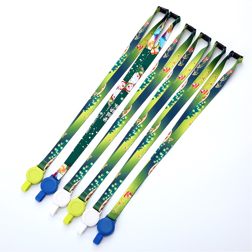 3/4" Polyester Lanyard Badge Reel Combo With Detachable Buckle