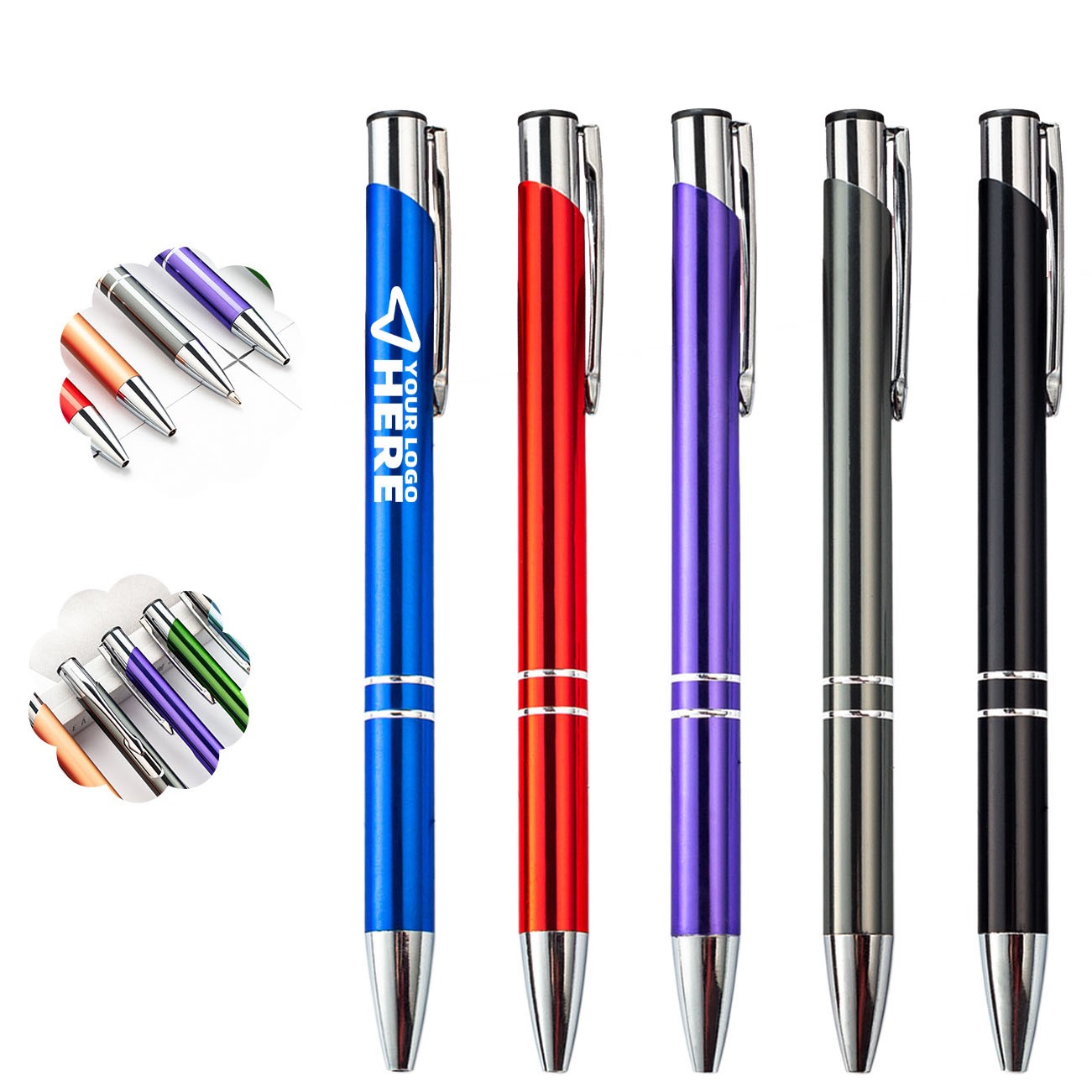 Metal Retractable Medium Point Advertising Pen