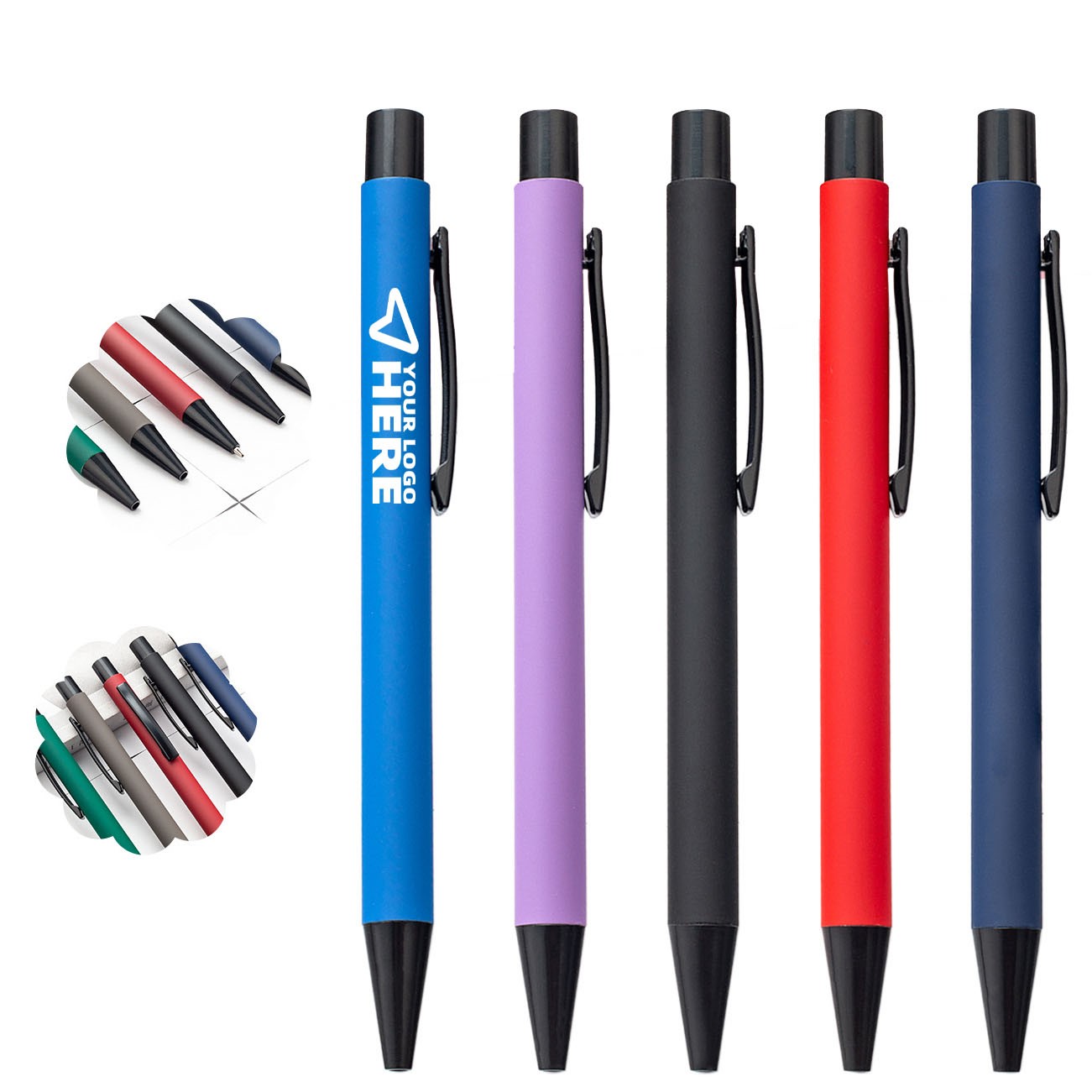 Soft Touch Metal Pen with Stylus