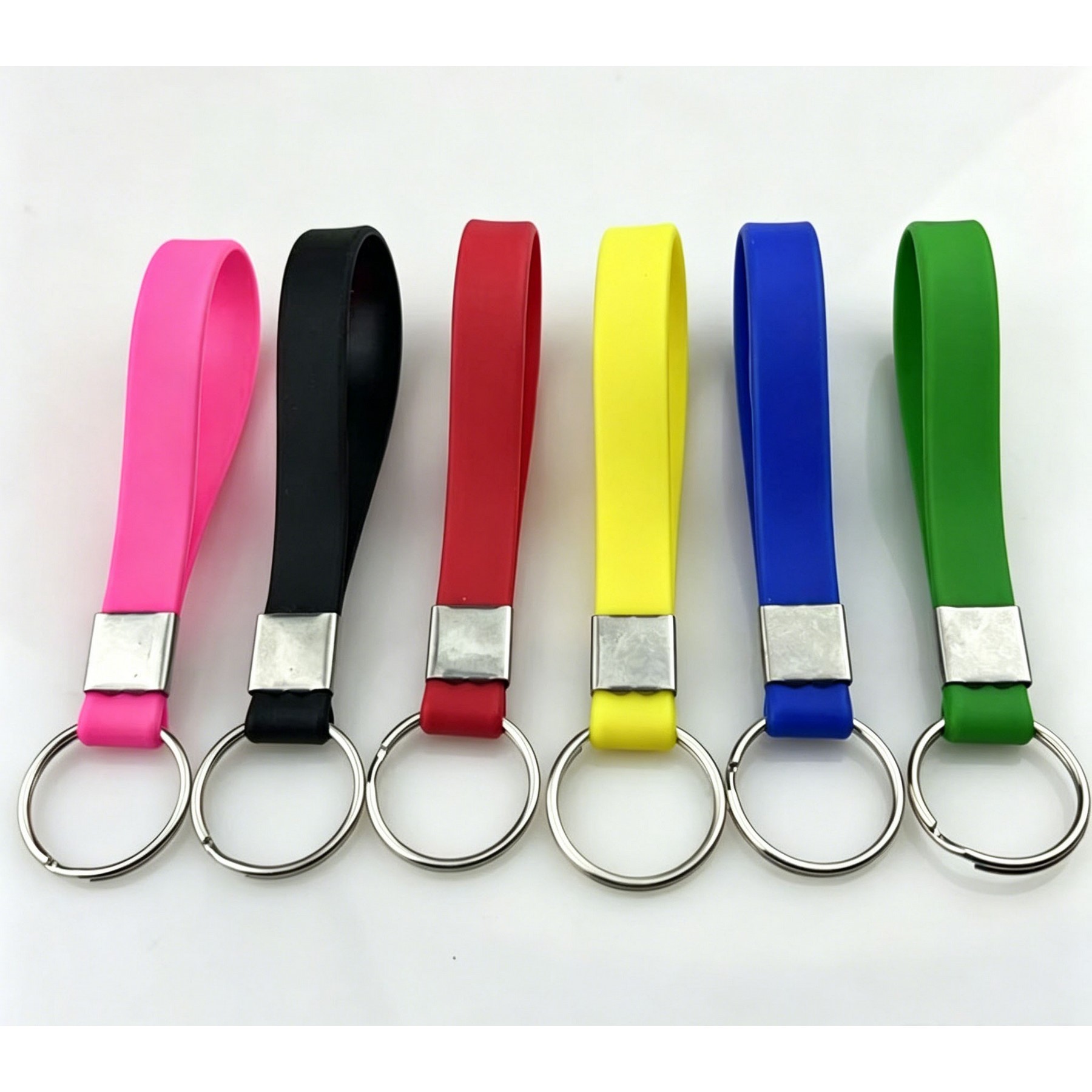 Silicone Keychain With Single Color Silk Screen Printing