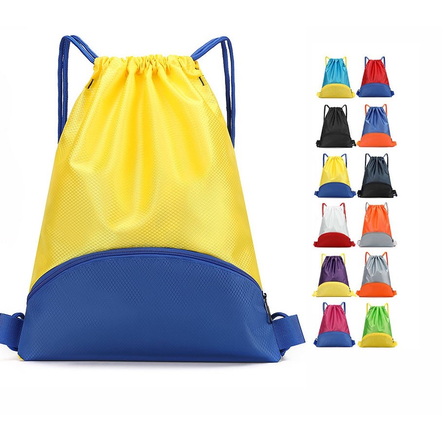 Water-Resistant Oxford Drawstring Backpack