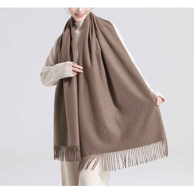 Woven Wool Blend Shawl 200 x 70cm