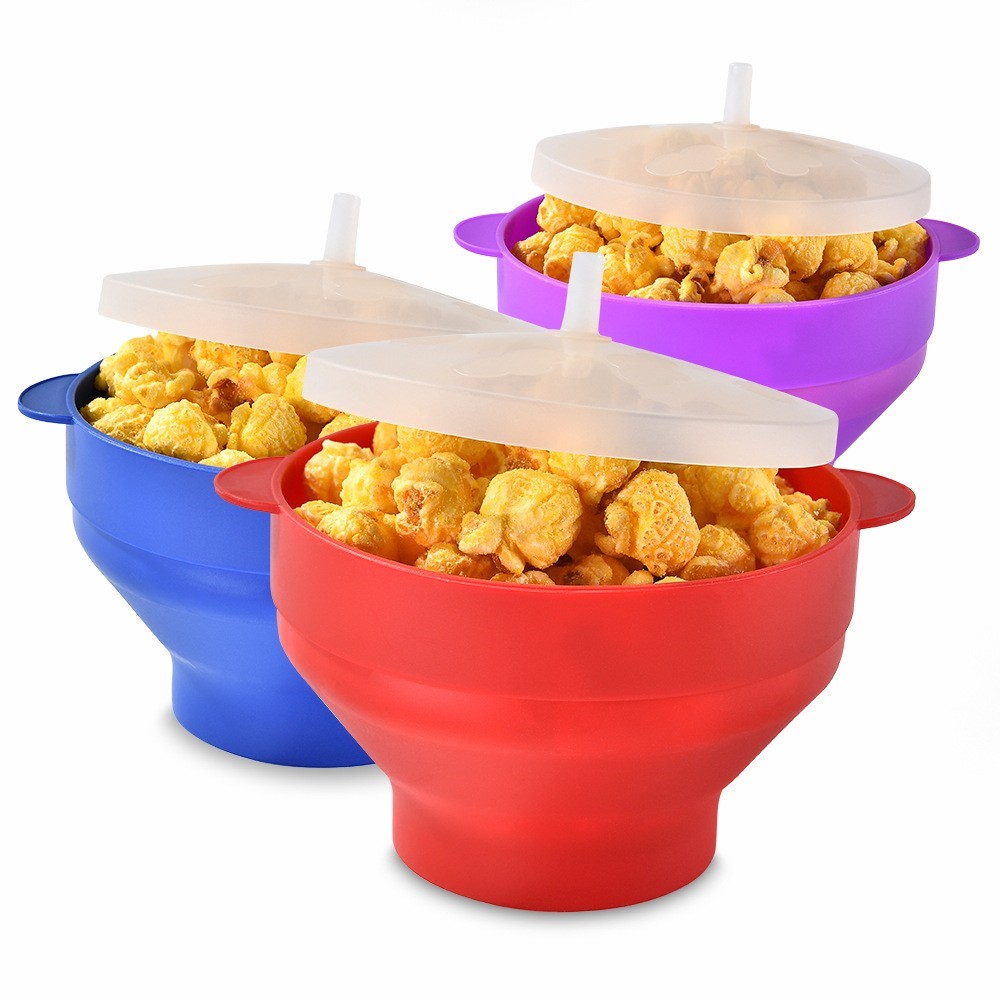 Collapsible Silicone Popcorn Bowl