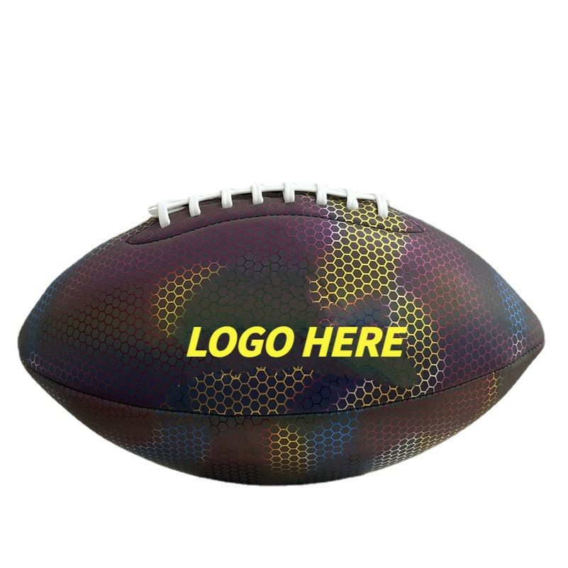Machine-Sewn PUReflective Adult Game Light-Up Rugby Ball