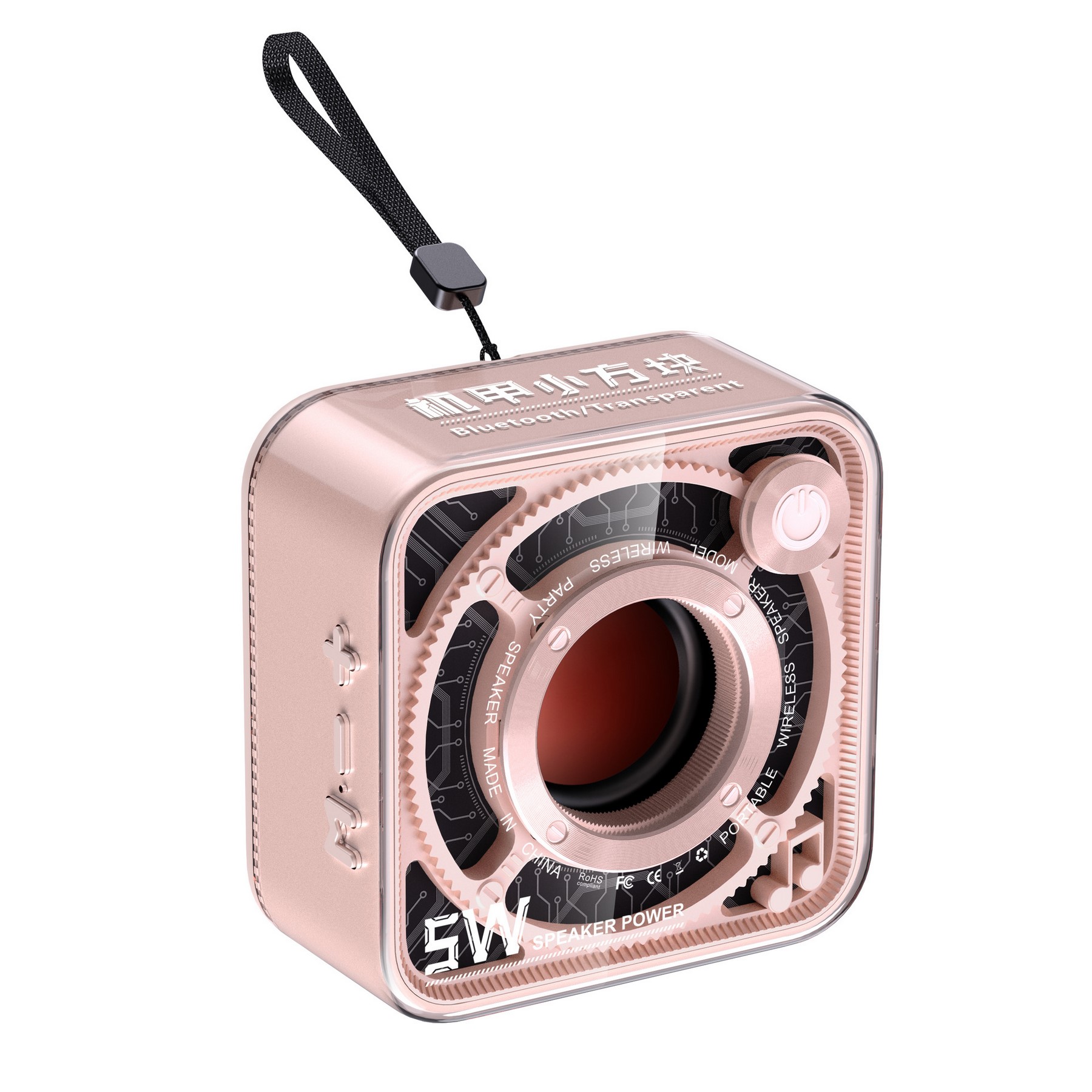 Transparent Mecha-Styled Wireless Bluetooth Speaker