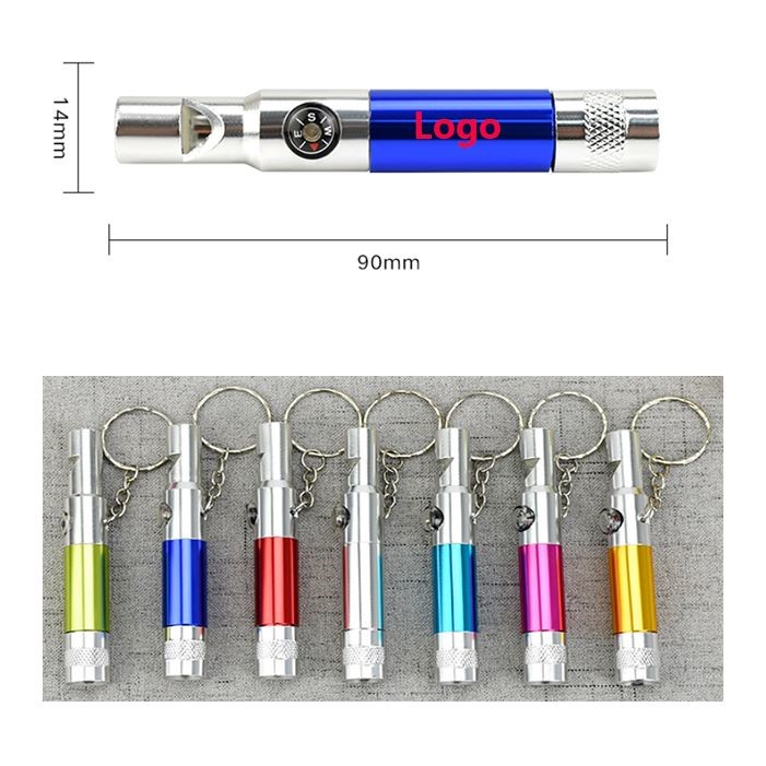 Multi Functional Emergency Whistle W/Flashlight Compass