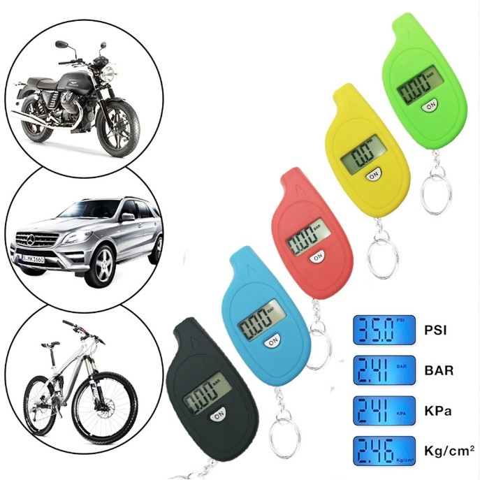 150 PSI Mini Portable Digital Tire Pressure Gauge Tester w/Keychain