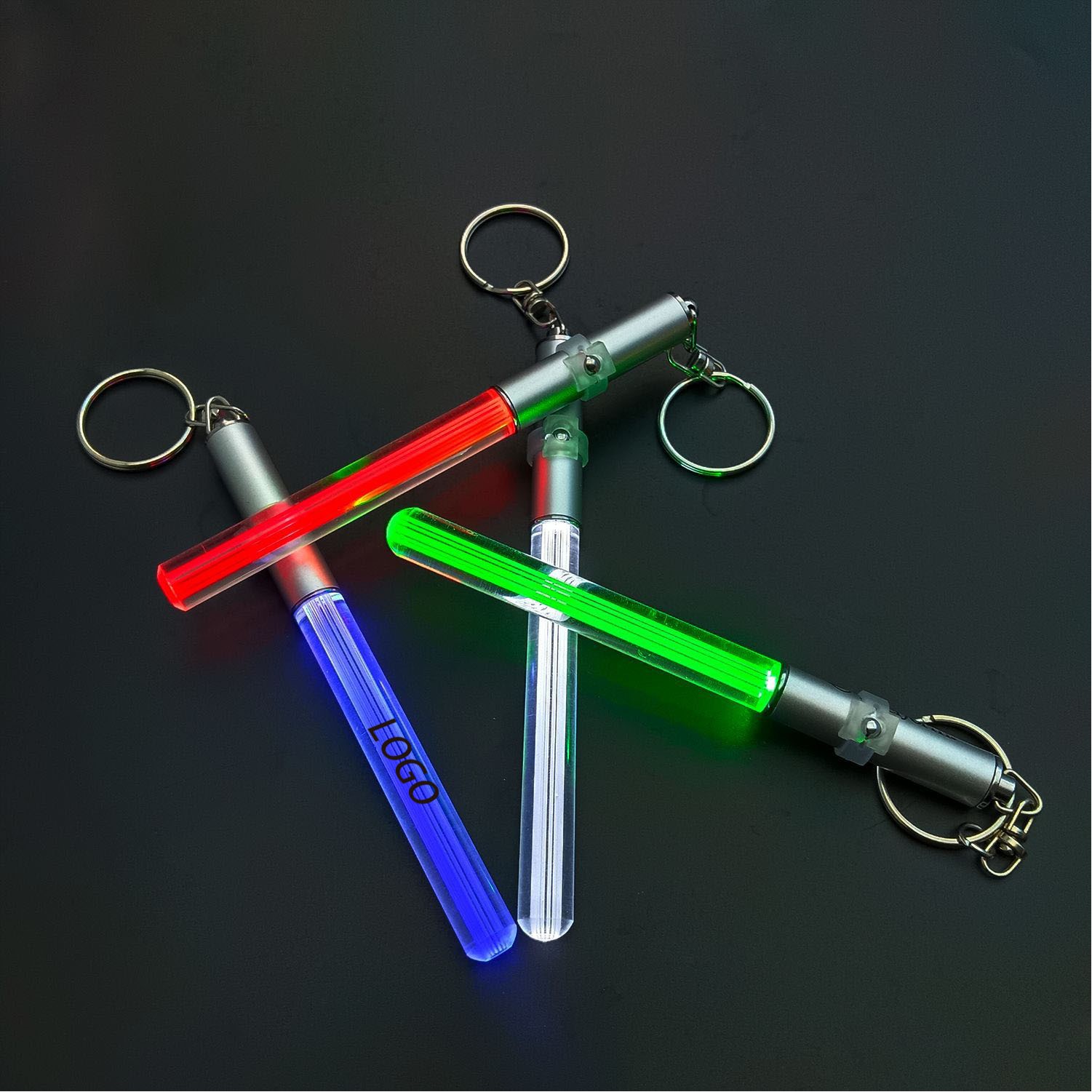 LED Acrylic Light-Up Stick Keychain