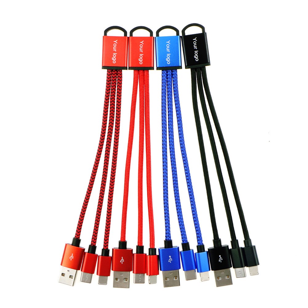 3-in-1 Metal Charging Cable with Keychain