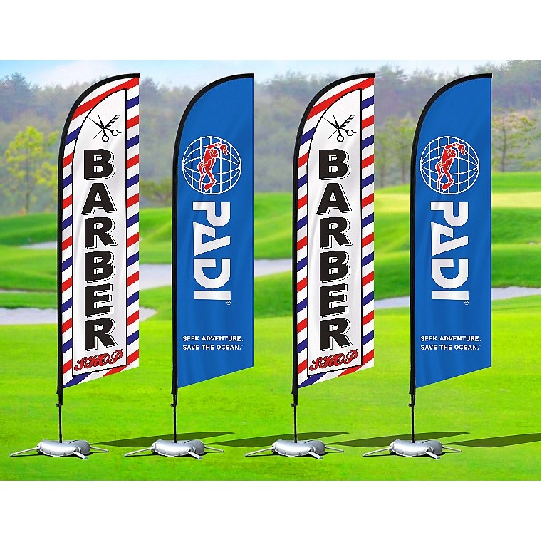 133"*23"Custom Single Sided Outdoor Feather Flags