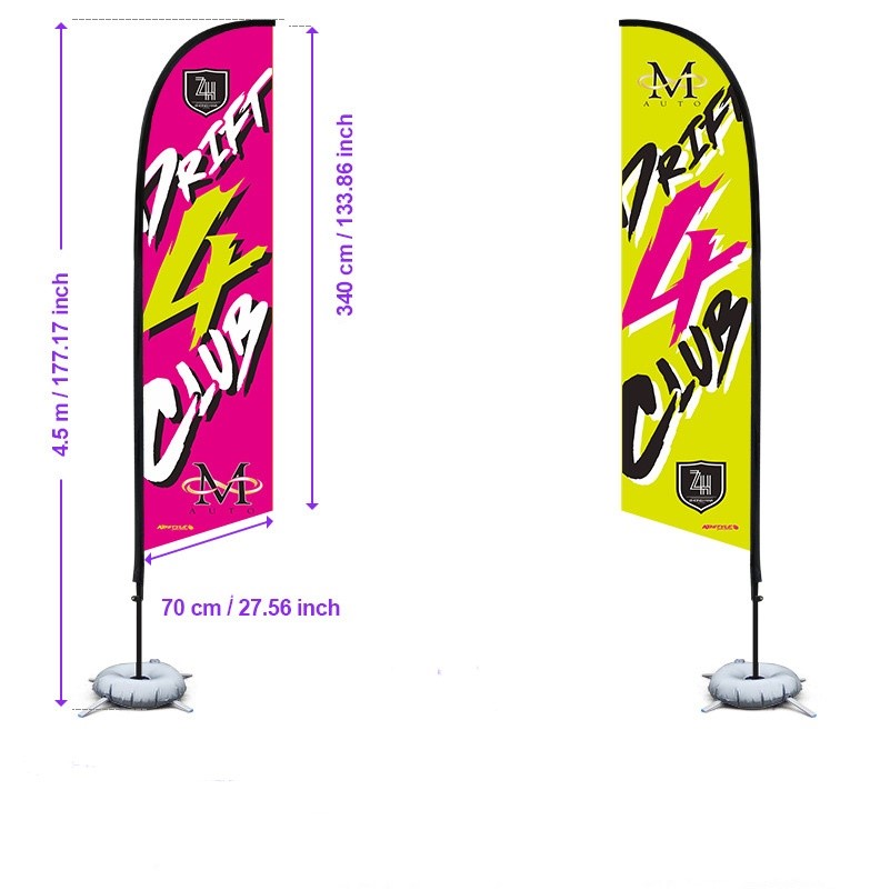 177"*27"Custom Single Sided Beach Flags