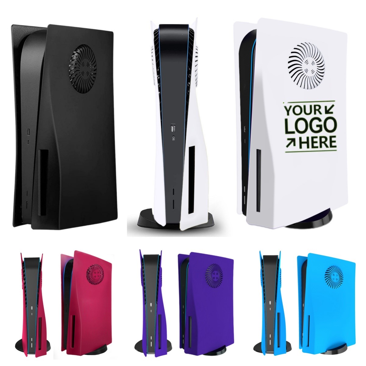 Gaming Console Replacement Shell Cover with Cooling Fan