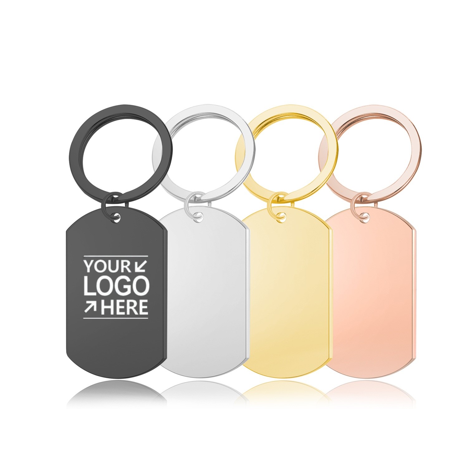 Custom Polished Stainless Steel Keychain