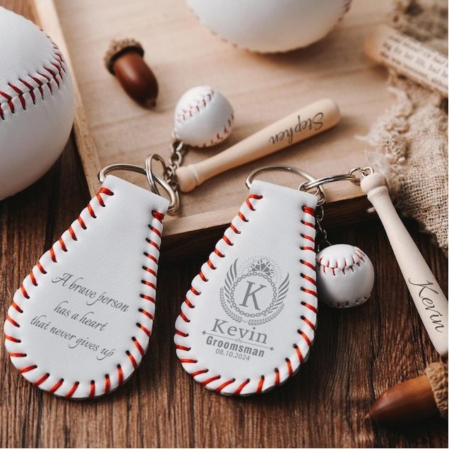 Creative Baseball Bag Charm, Sports Style Softball and Baseball Keychain
