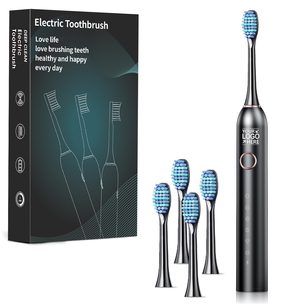 Electric Toothbrush 4-Head Mechanical Brush