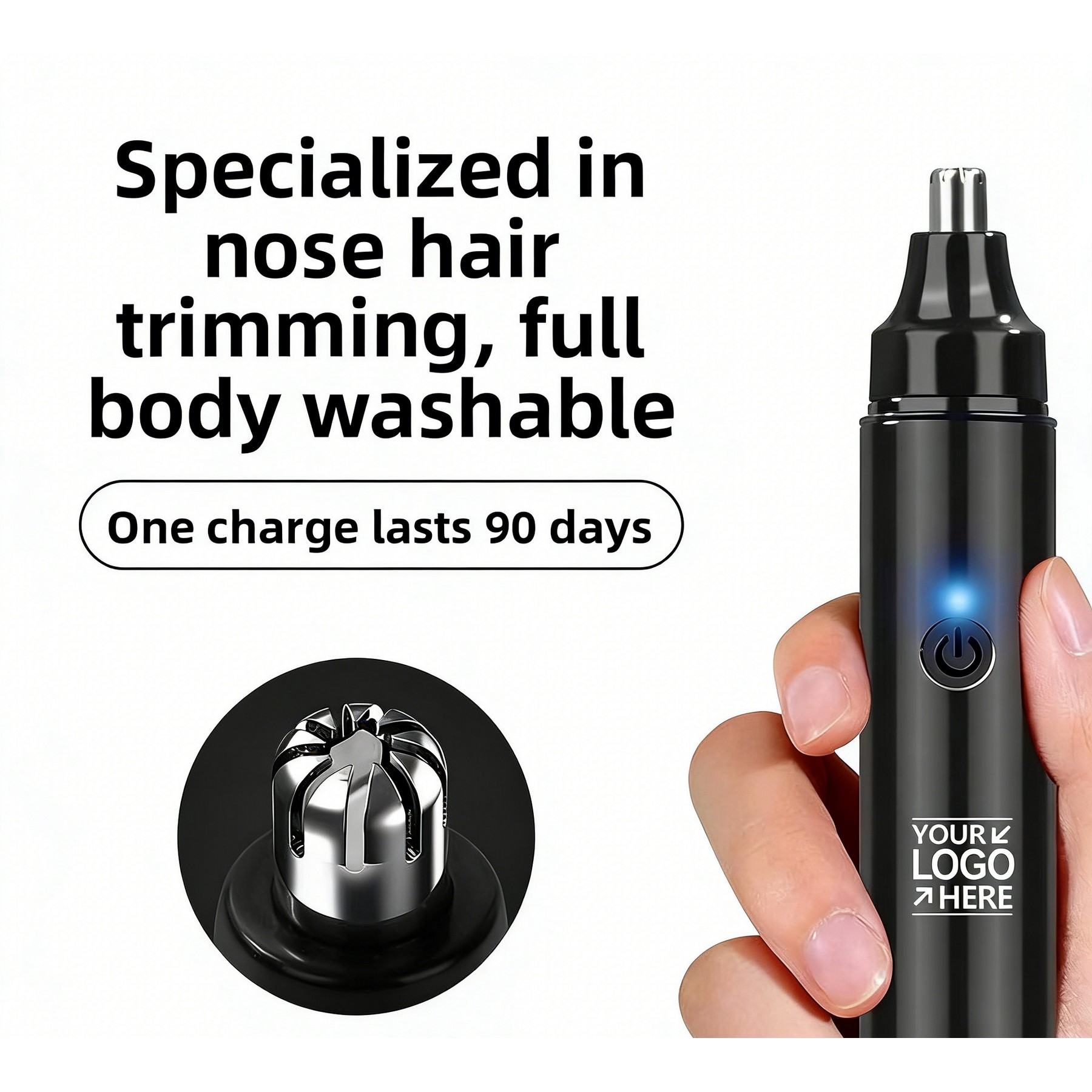 USB Rechargeable Electric Nose Hair Trimmer
