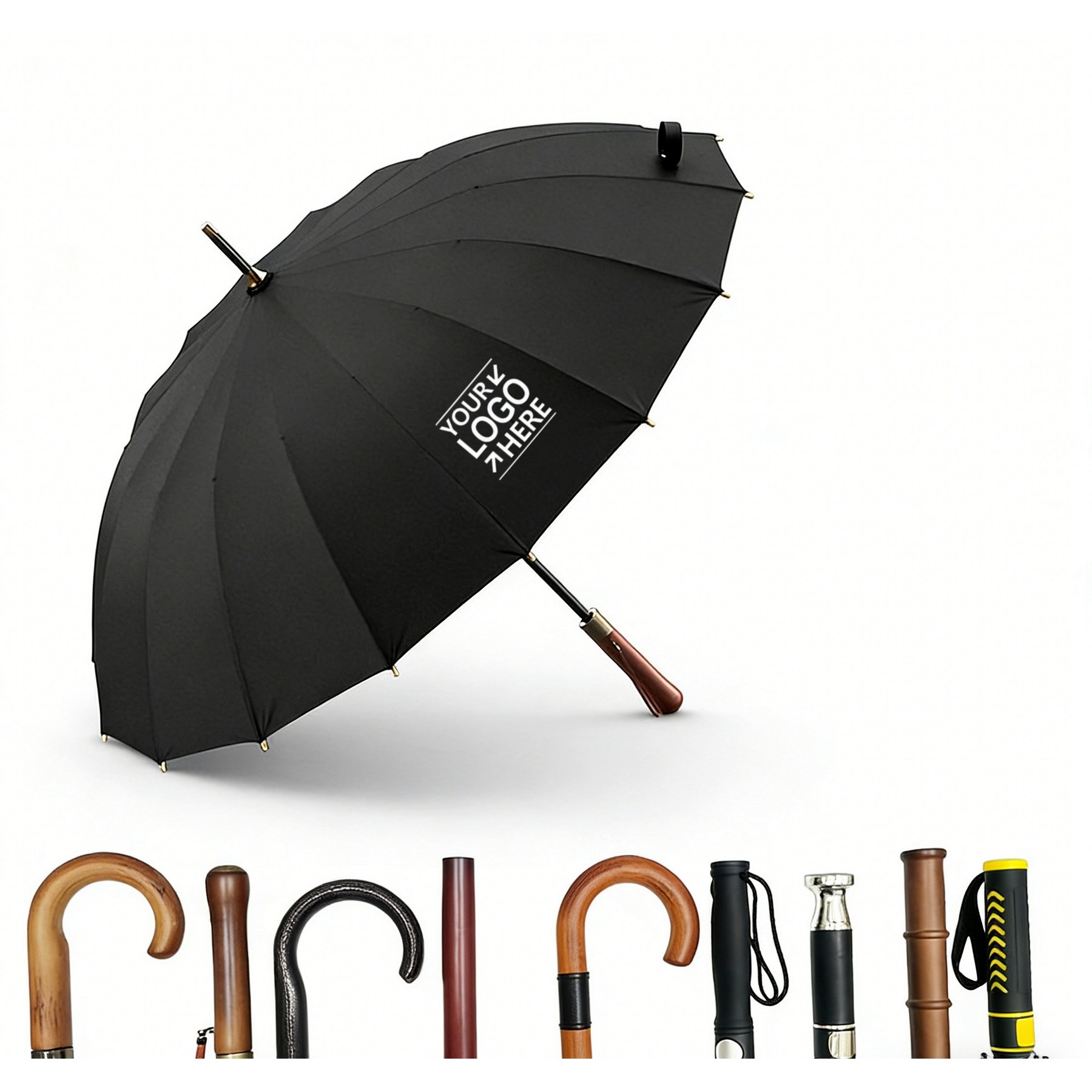Customizable Straight Shaft Long Handle Golf Umbrella