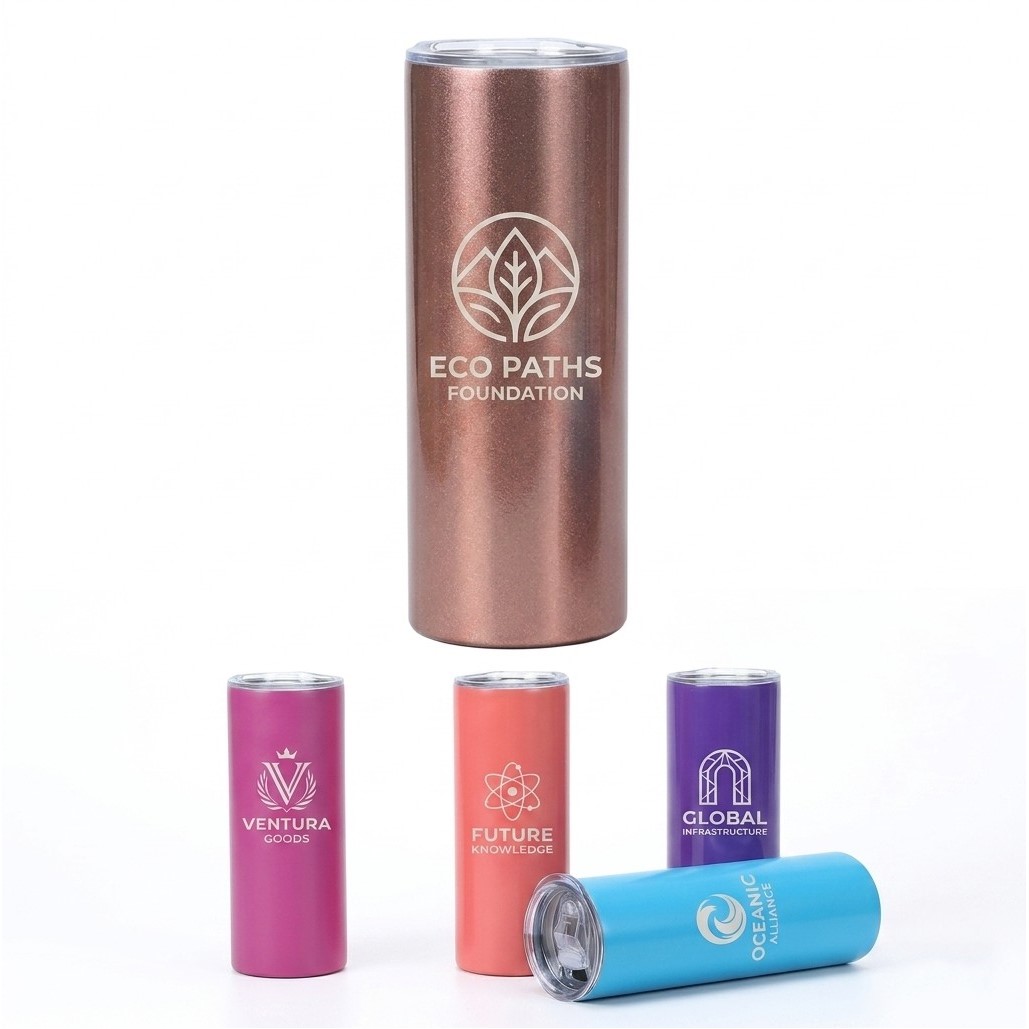 20 oz. Double-Wall Vacuum Insulated Stainless Steel Skinny Tumbler with Lid
