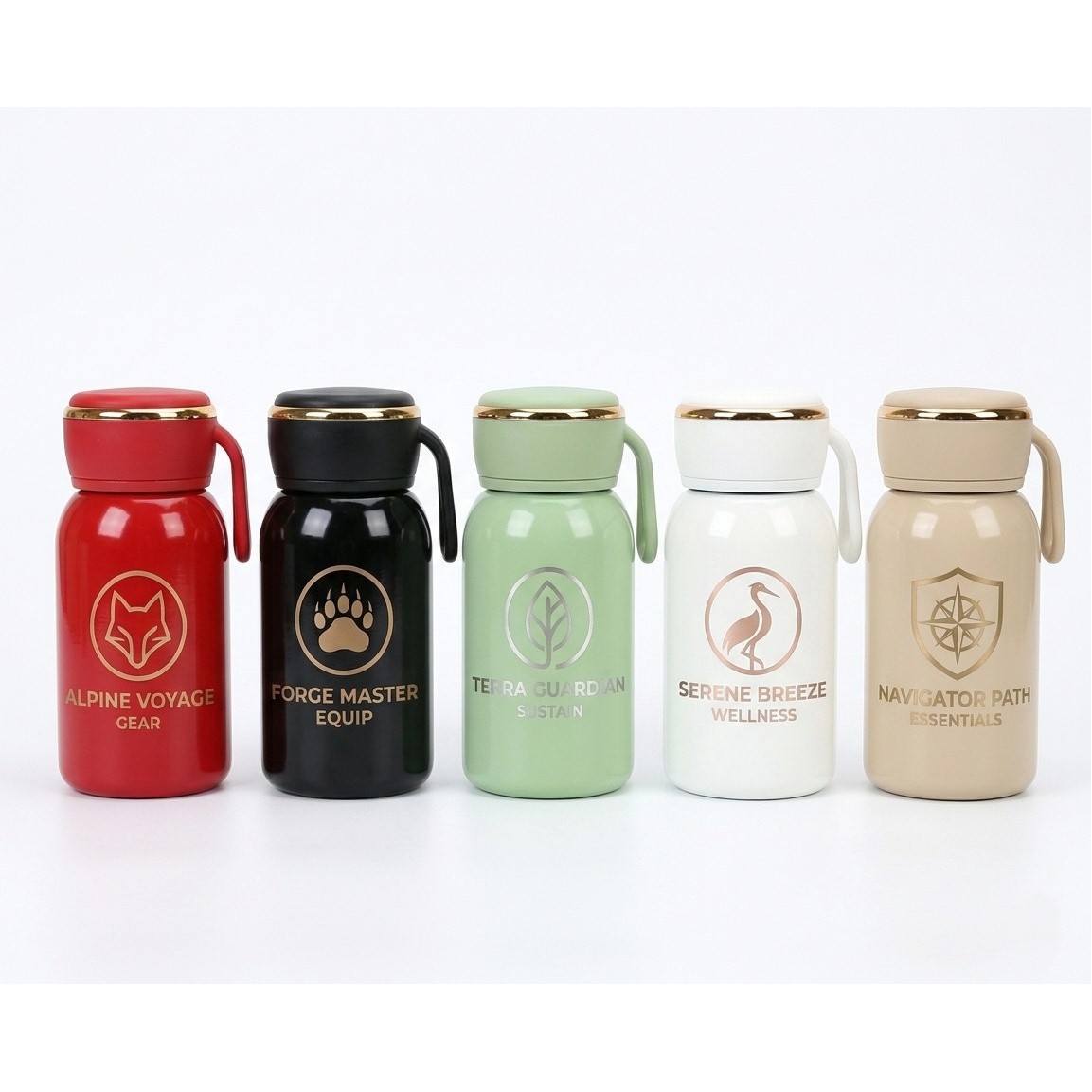 Double-Wall Vacuum Insulated Stainless Steel Mini Thermos with Handle