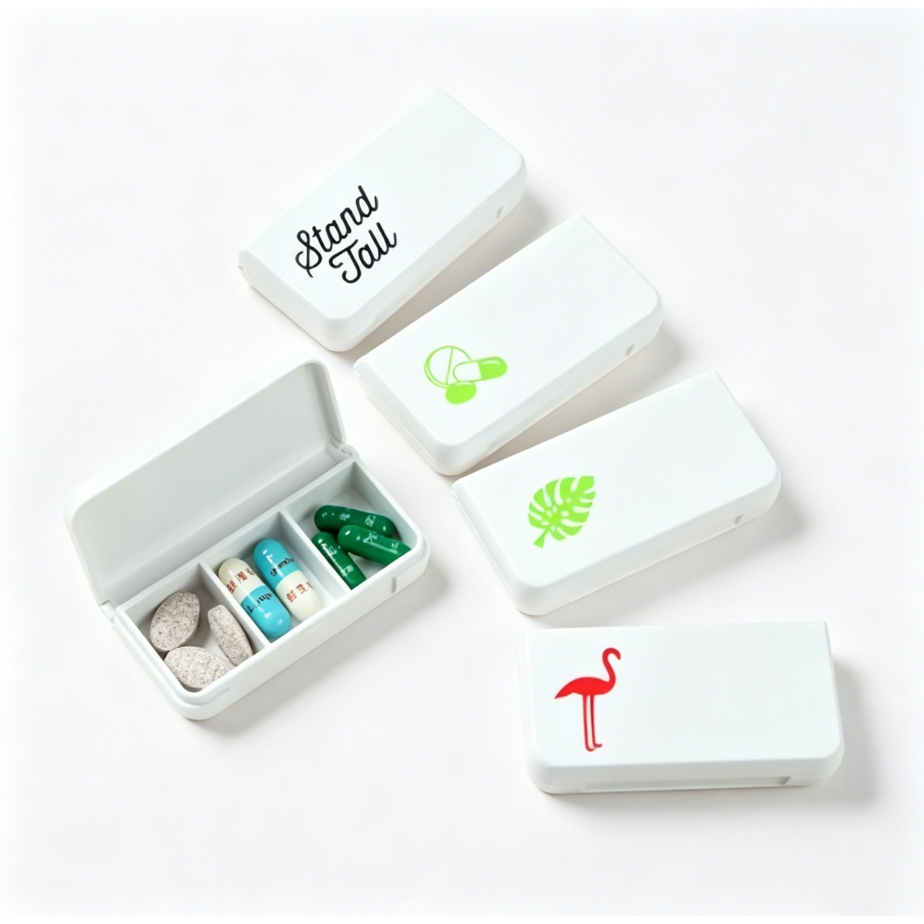 Mini Portable 3-Compartment Daily Pill Organizer