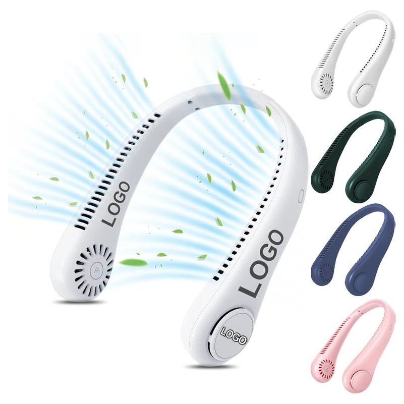 USB 500 Mah Rechargeable Leafless Neck Hanging Cooling Fan