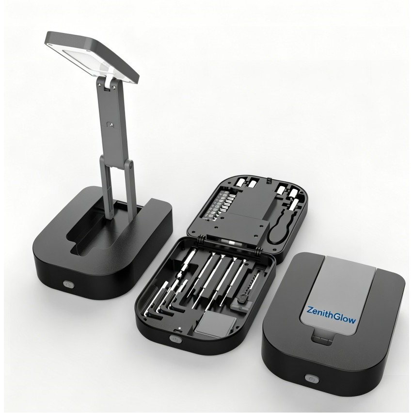 Foldable Multifunctional Tool Kit With Built-in Light