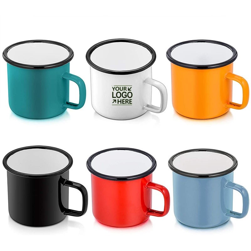 12 Oz Inner White Outer Color Enamel Mug