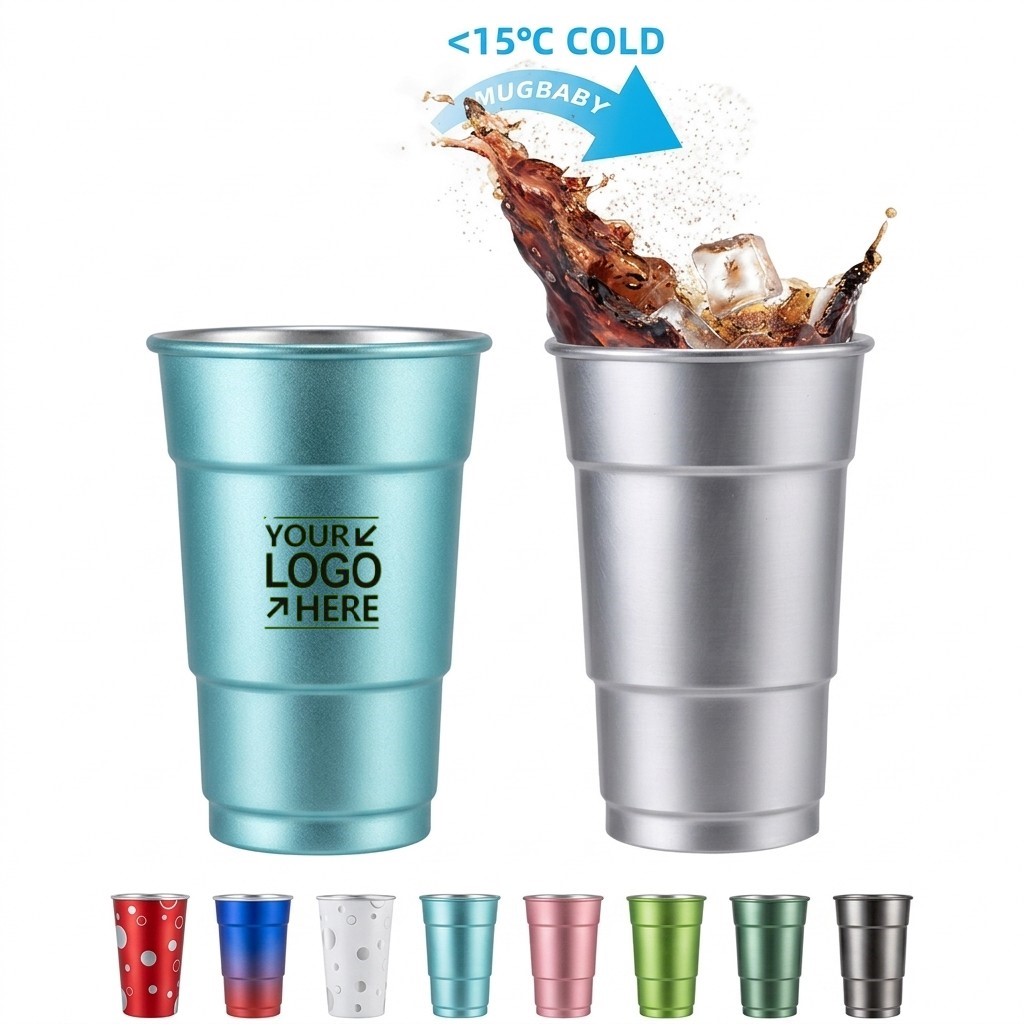 17 oz Cold Activated Color Changing Aluminum Cup