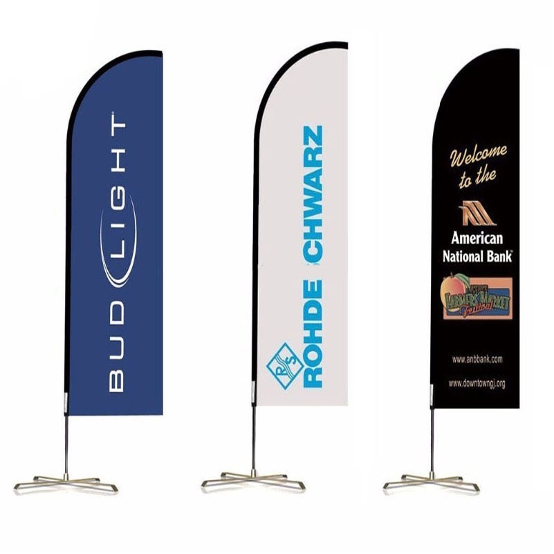 78.7"x23.6" Custom Feather Flag Kit-Double Sided w/Cross Base Stand And Water Bag and carry bags